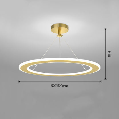Simple Modern Circular Bedroom Study Chandelier CJ