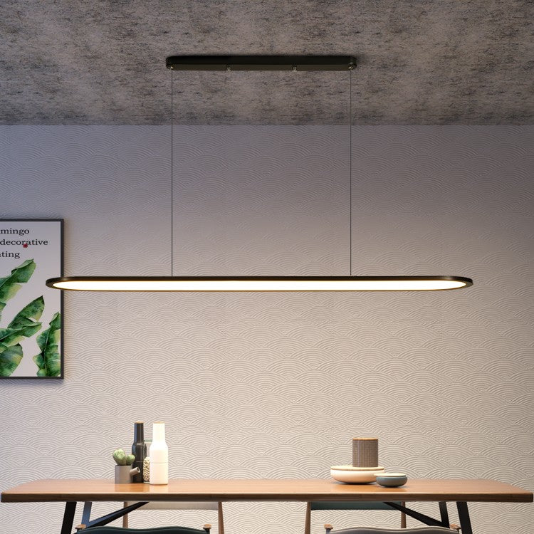 Modern Simple Creative Strip Bar Led Office Lighting Restaurant Chandelier CJ