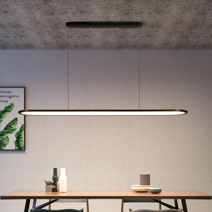 Modern Simple Creative Strip Bar Led Office Lighting Restaurant Chandelier CJ