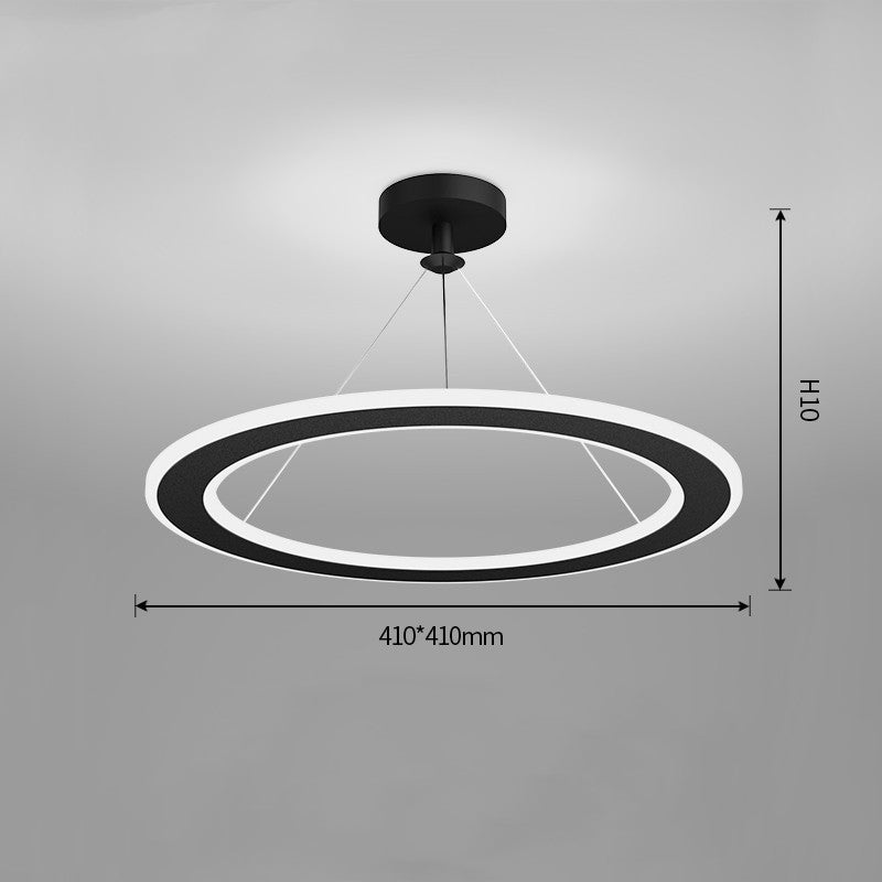 Simple Modern Circular Bedroom Study Chandelier CJ