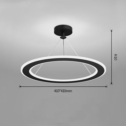 Simple Modern Circular Bedroom Study Chandelier CJ