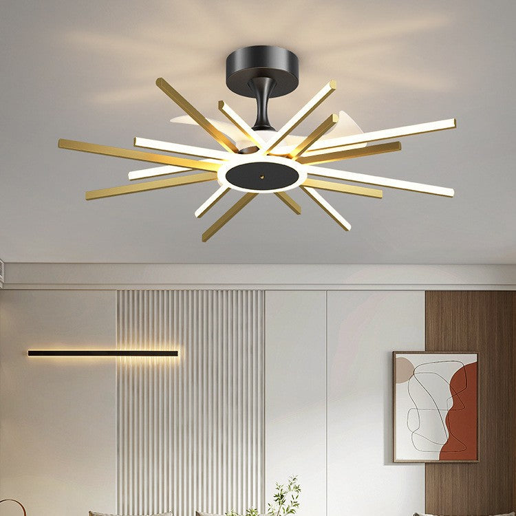 Nordic Light Luxury Living Room Fan Lamp Simple New Style NatalizHomeShop