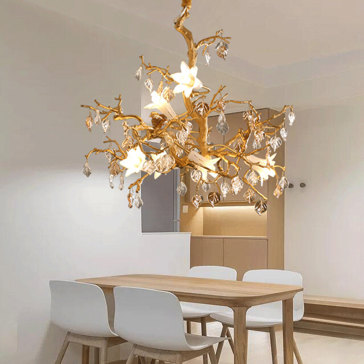 Copper Branch Chandelier Creative Crystal Chandelier CJ