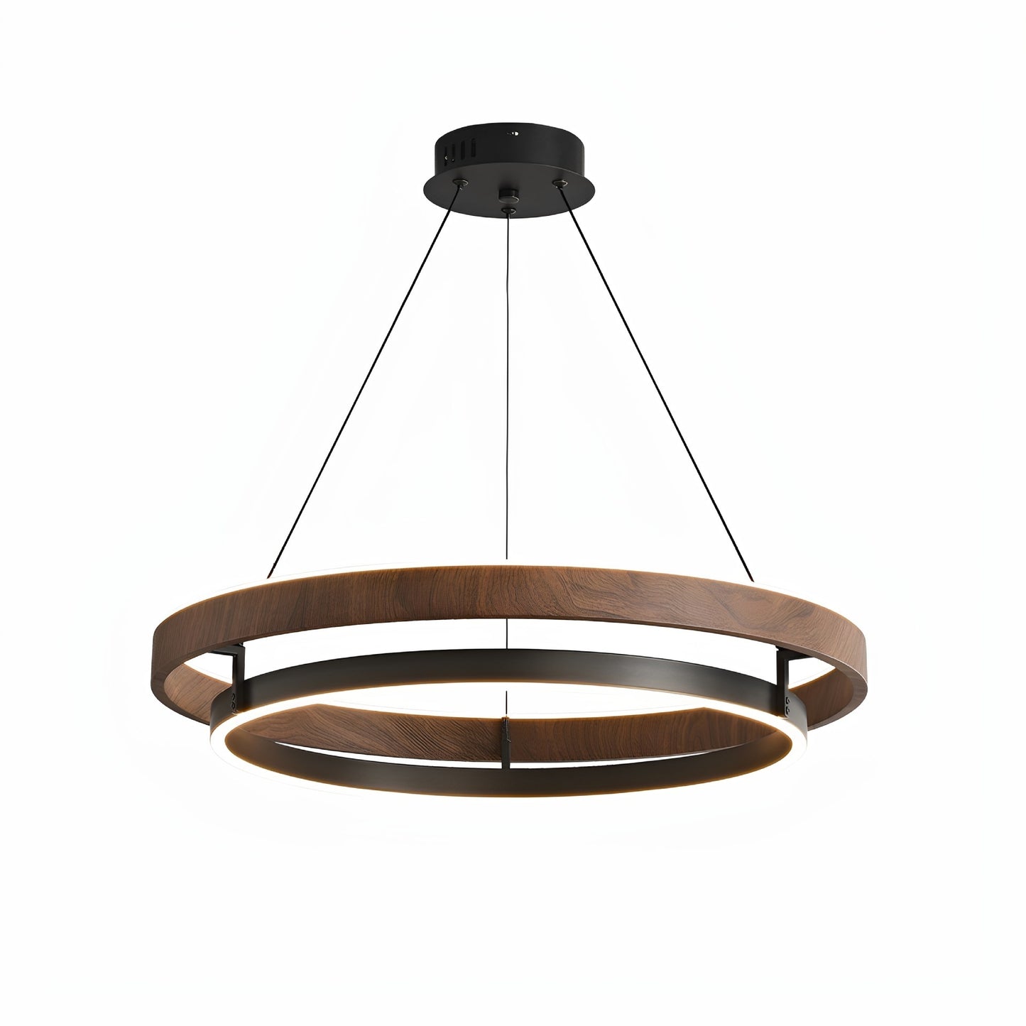 Italian Modern Minimalist Wood Grain Living Room Chandelier CJ