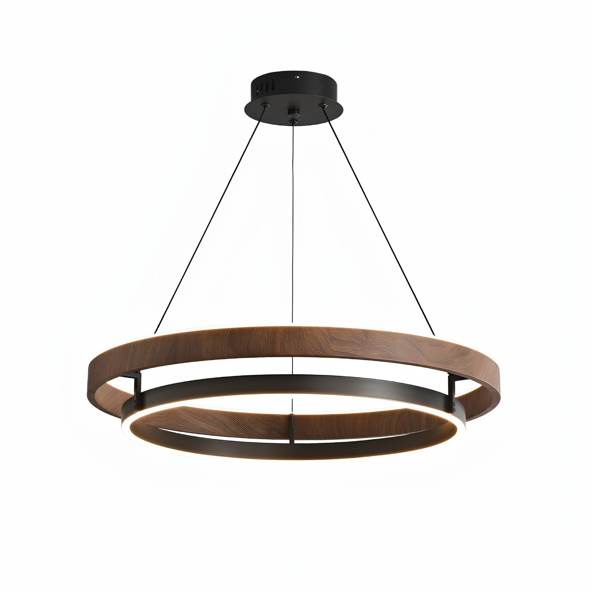 Italian Modern Minimalist Wood Grain Living Room Chandelier CJ