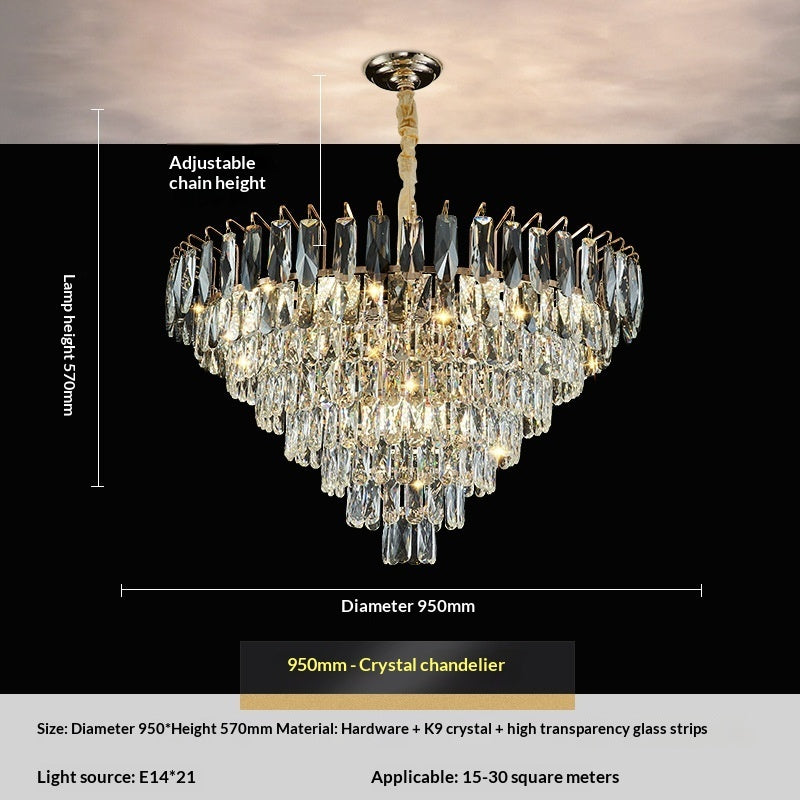 Crystal Chandelier Living Room Modern Simple Bedroom Dining Room Light CJ
