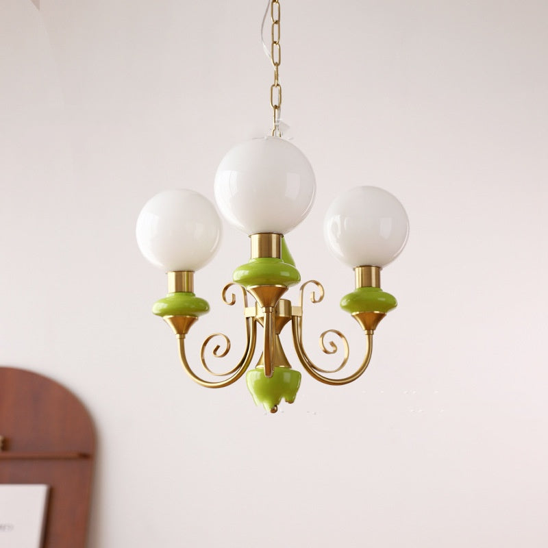 Fruit Green Chandelier Retro Bedroom Living Room Entrance Lamp CJ