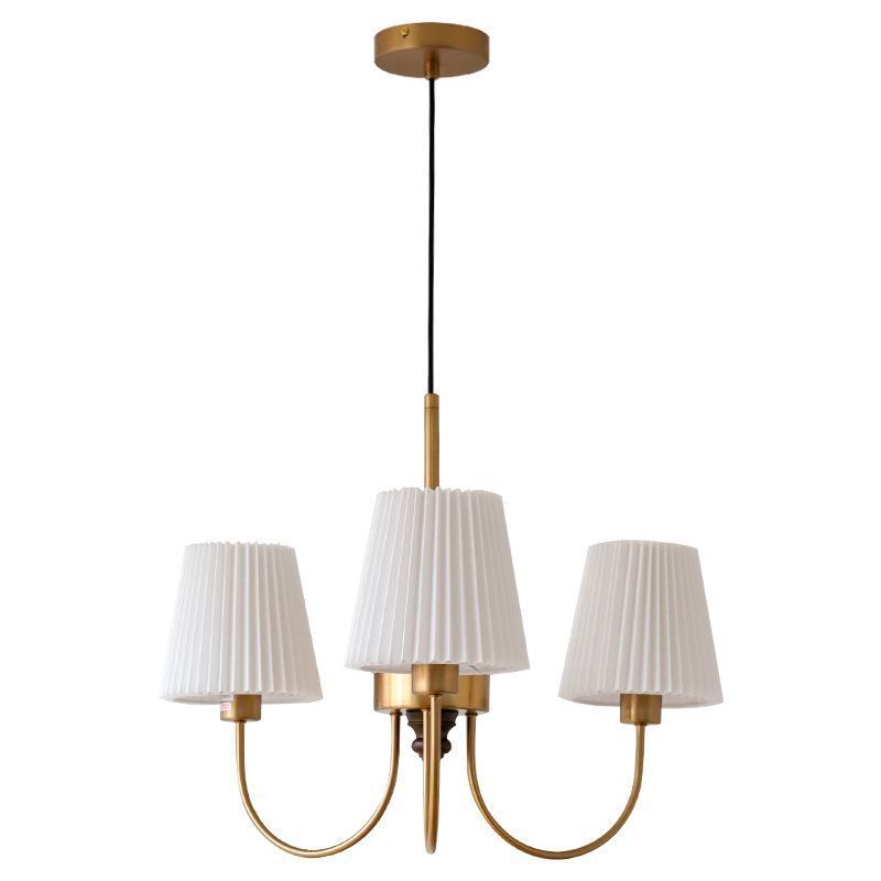 American Modern Pleated Room Bedroom Chandelier CJ