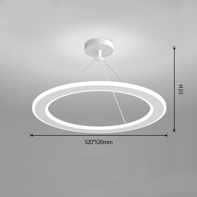 Simple Modern Circular Bedroom Study Chandelier CJ