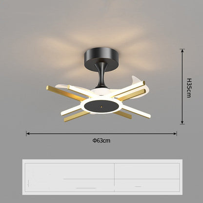 Nordic Light Luxury Living Room Fan Lamp Simple New Style NatalizHomeShop