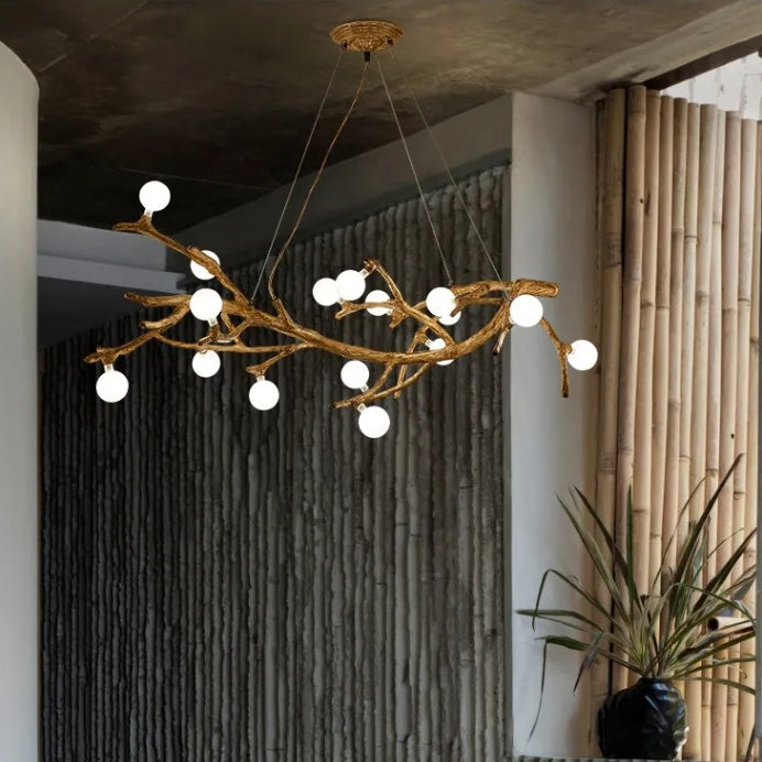 Restaurant Chandelier Decorative Tree Branch Lights Zen Japanese Wabi-sabi Wind Lamps CJ