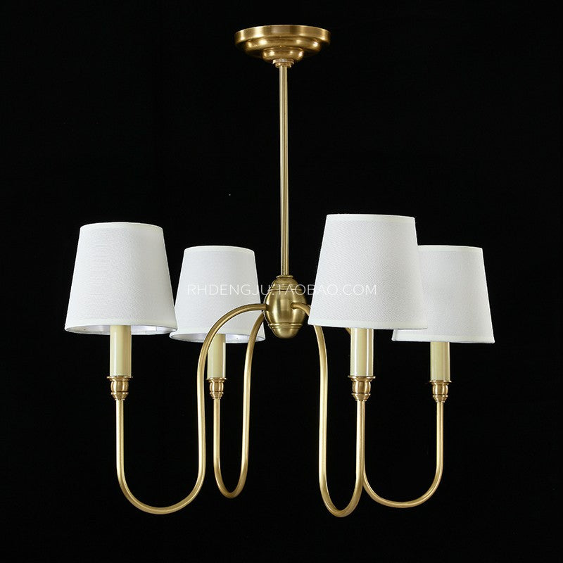 Copper Bedroom Chandelier Simple Living Room Dining Room Chandelier CJ