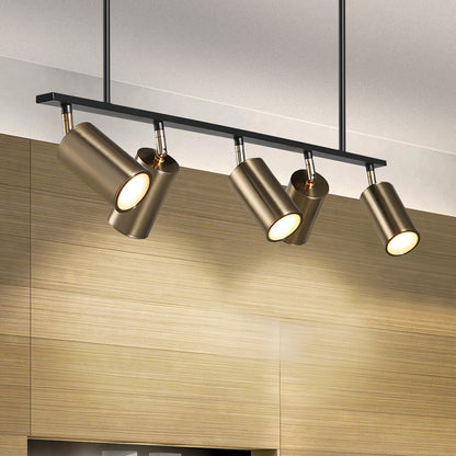 Postmodern Bar Style Clothing Store Mall Black And Gold Wrought Iron Chandelier CJ