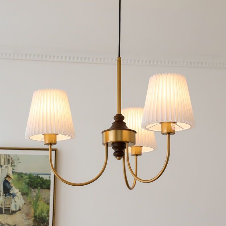 American Modern Pleated Room Bedroom Chandelier CJ