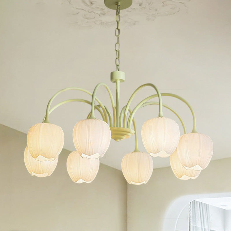 Modern Minimalist Cream Style Lamp In The Living Room Tulip Chandelier CJ