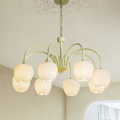 Modern Minimalist Cream Style Lamp In The Living Room Tulip Chandelier CJ