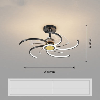 Modern Simple Fan Lamp In Living Room NatalizHomeShop