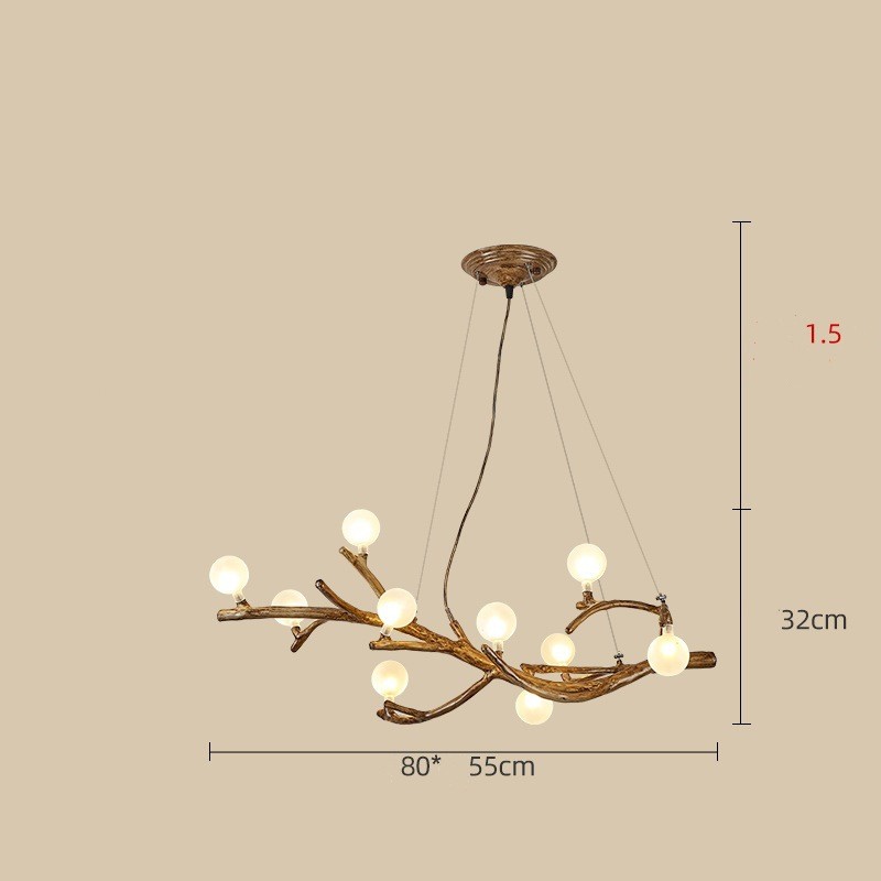 Restaurant Chandelier Decorative Tree Branch Lights Zen Japanese Wabi-sabi Wind Lamps CJ