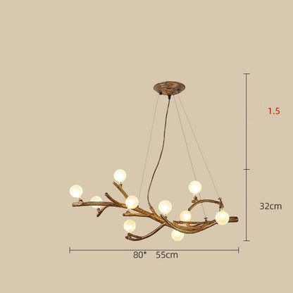 Restaurant Chandelier Decorative Tree Branch Lights Zen Japanese Wabi-sabi Wind Lamps CJ