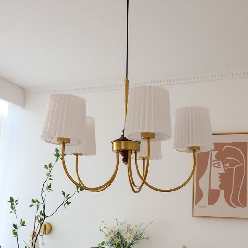 American Modern Pleated Room Bedroom Chandelier CJ