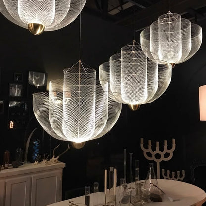 Nordic Iron Mesh Personality Shape Light And Shadow Chandelier CJ