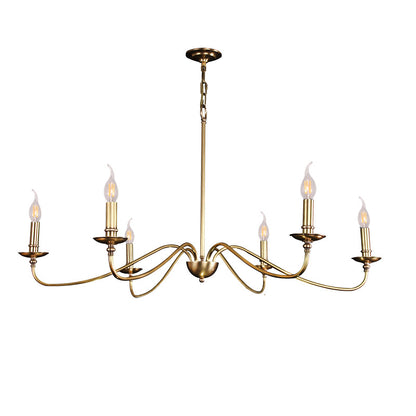 Copper American Style Chandelier Retro Living Room Bedroom Duplex CJ