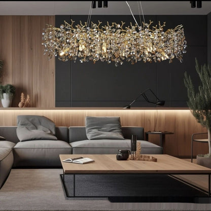 Luxury Crystal Simplicity French Atmosphere Restaurant Branch Chandelier CJ