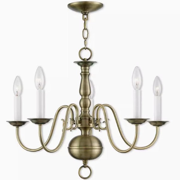 American Retro Style Copper Chandelier French Entry Lux Simple CJ
