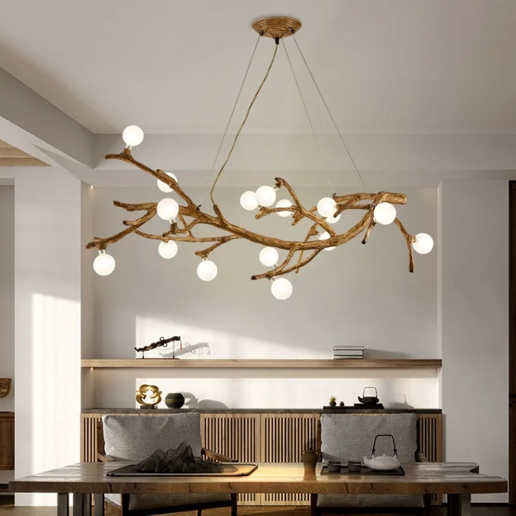 Restaurant Chandelier Decorative Tree Branch Lights Zen Japanese Wabi-sabi Wind Lamps CJ