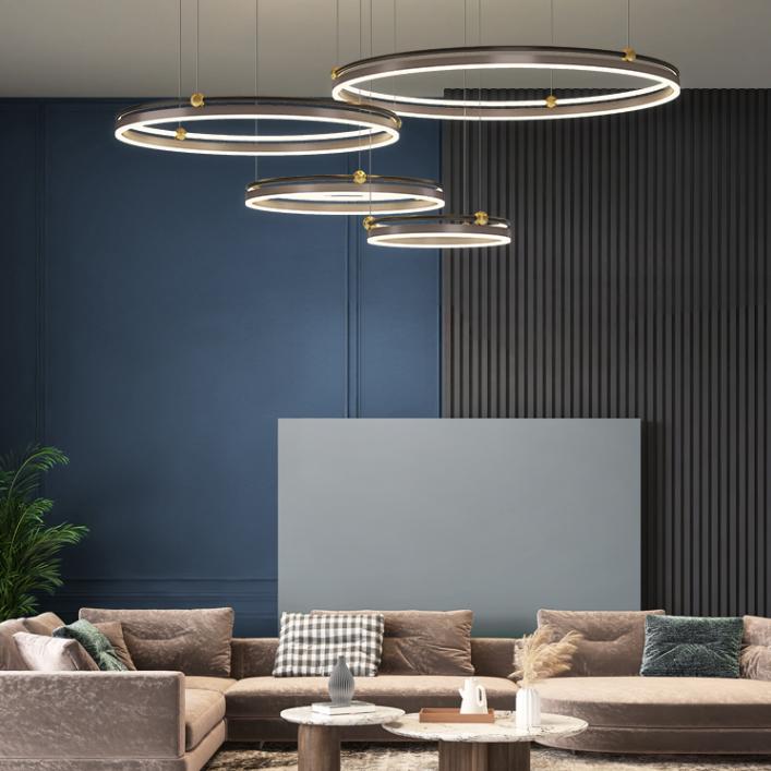 Chandelier Living Room Brushed Aluminum Bedroom Study CJ
