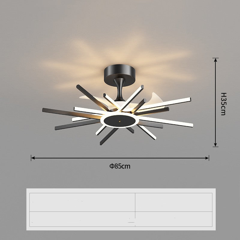 Nordic Light Luxury Living Room Fan Lamp Simple New Style NatalizHomeShop