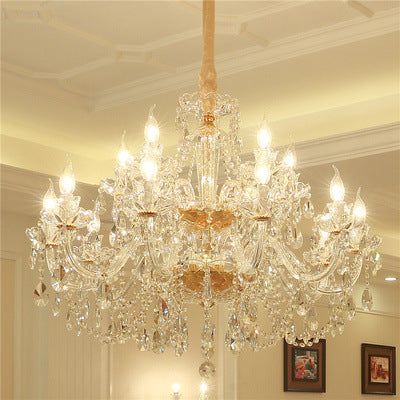 Luxury Crystal Chandelier In Living Room CJ