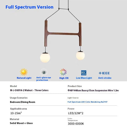 Living Room Chandelier Solid Wood Stairs Dining-room Lamp CJ