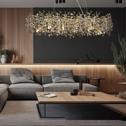 Luxury Crystal Simplicity French Atmosphere Restaurant Branch Chandelier CJ