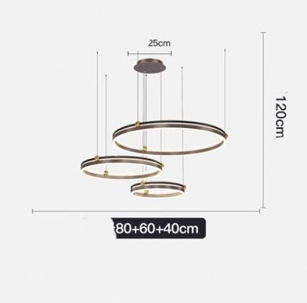 Chandelier Living Room Brushed Aluminum Bedroom Study CJ