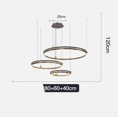 Chandelier Living Room Brushed Aluminum Bedroom Study CJ