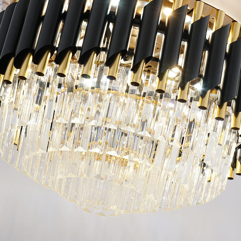 LED Frequency Conversion Fan Light Crystal Chandelier NatalizHomeShop