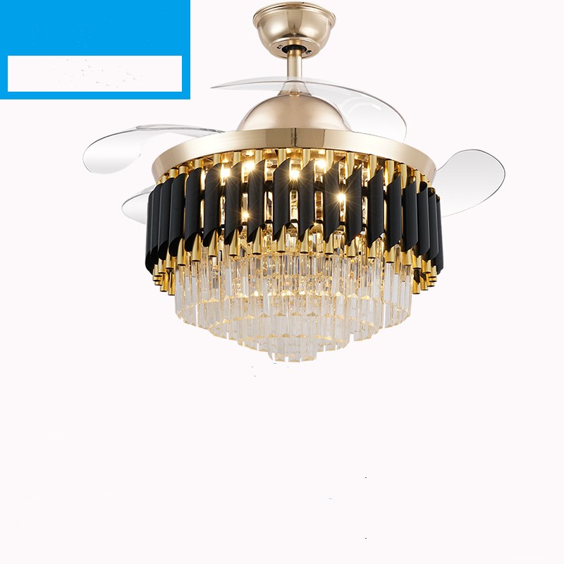 LED Frequency Conversion Fan Light Crystal Chandelier NatalizHomeShop
