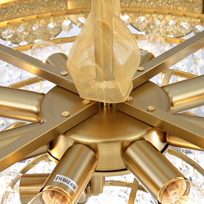 Stainless Steel Living Room Ceiling Crystal Chandelier CJ